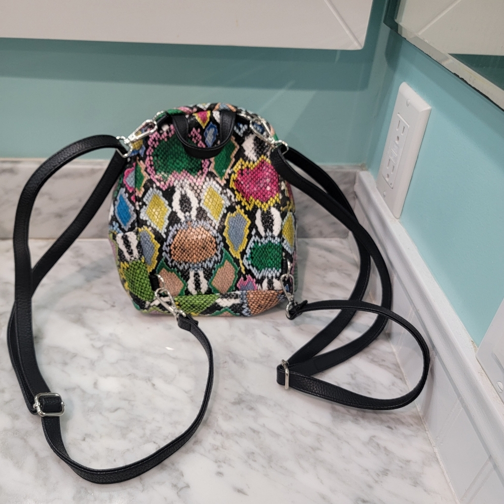Multicolor Snake Print Backpack - Picture 6 of 7